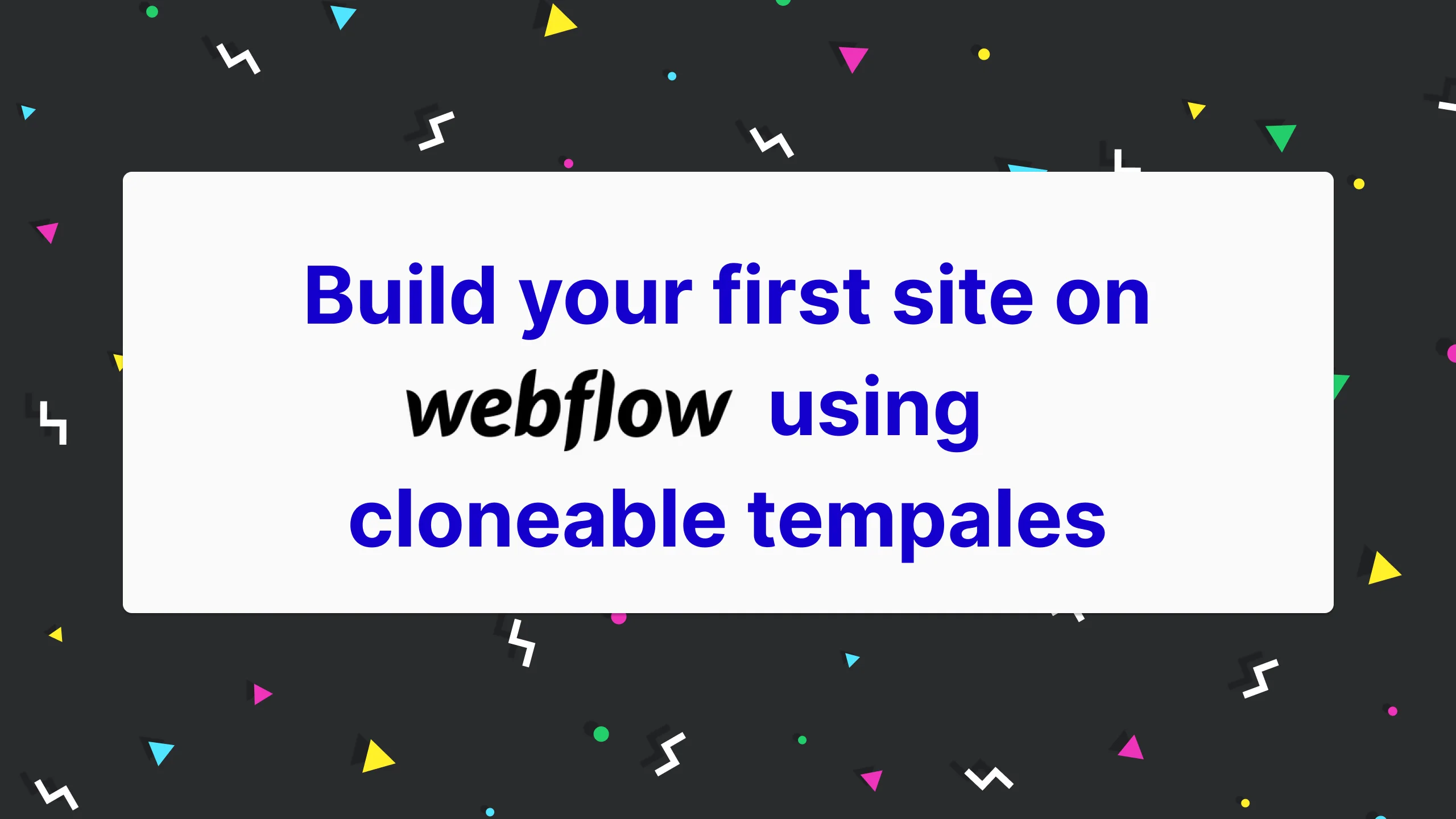 Build your first Webflow site using cloneable templates