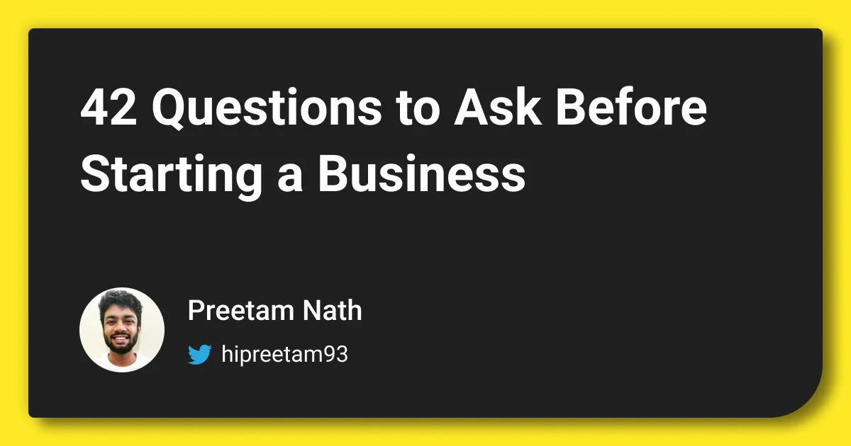 42 Questions to Ask Before Starting a Business