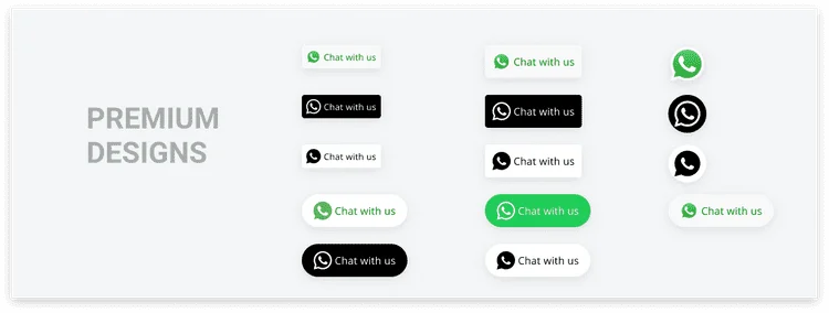 WhatsApp Chat Premium Button Designs